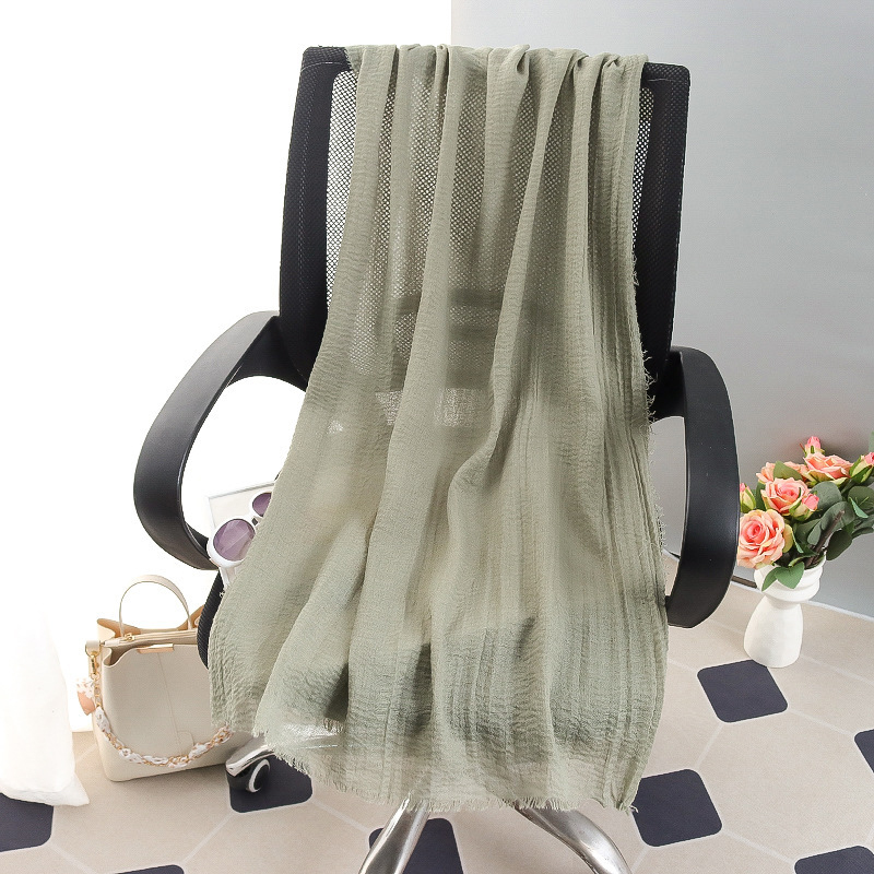 G245 ฮิญาบ Voile นุ่มและระบายอากาศได้