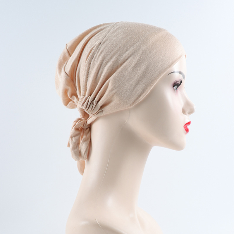 G299 หมวกคลุมฮิญาบแบบติดแน่นกันลื่น