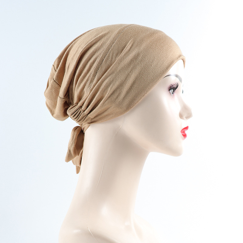 G299 หมวกคลุมฮิญาบแบบติดแน่นกันลื่น