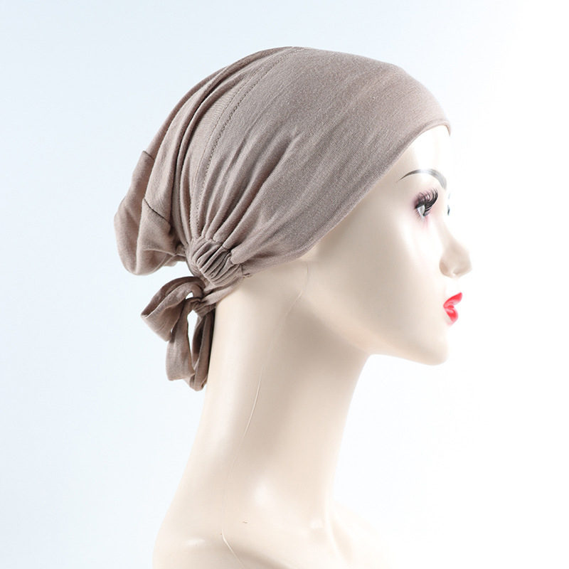 G299 หมวกคลุมฮิญาบแบบติดแน่นกันลื่น