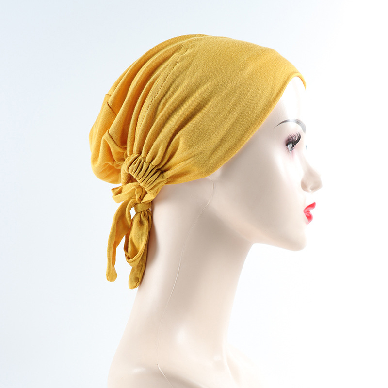 G299 หมวกคลุมฮิญาบแบบติดแน่นกันลื่น