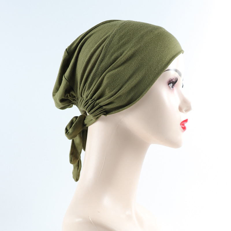 G299 หมวกคลุมฮิญาบแบบติดแน่นกันลื่น