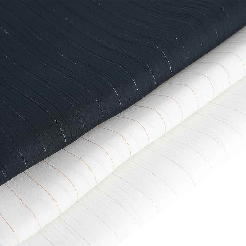 75D ผ้าไหมชีฟองเครปสีเงิน