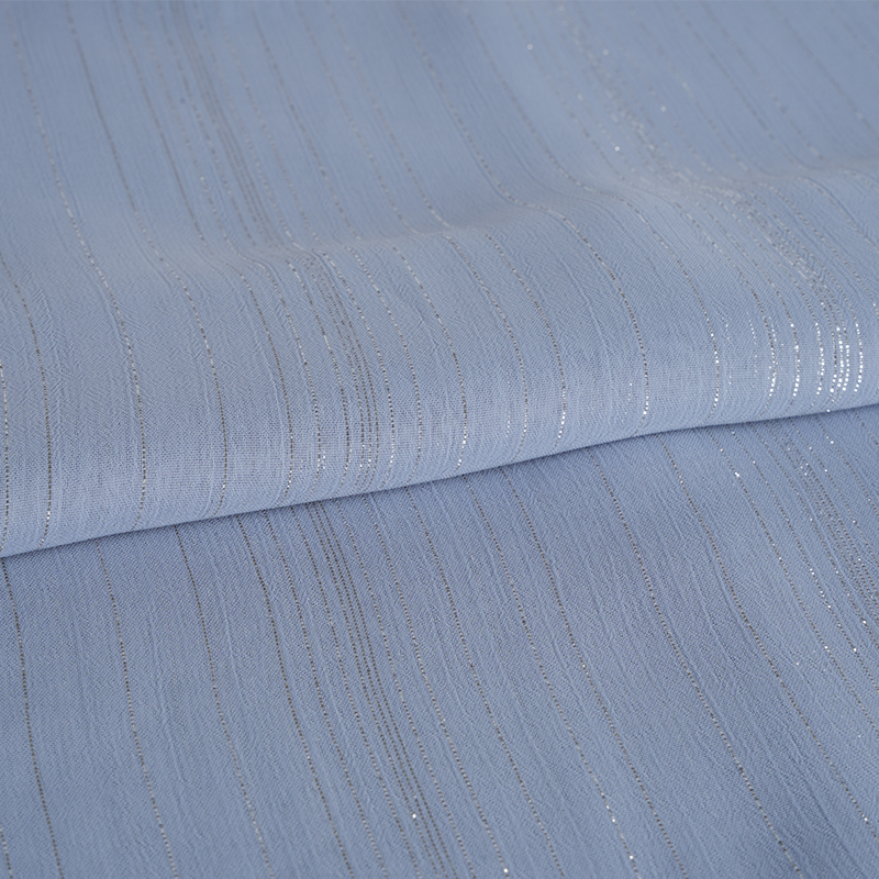 75D เครปผ้าไหมชีฟองสีเงินไม่สม่ำเสมอ