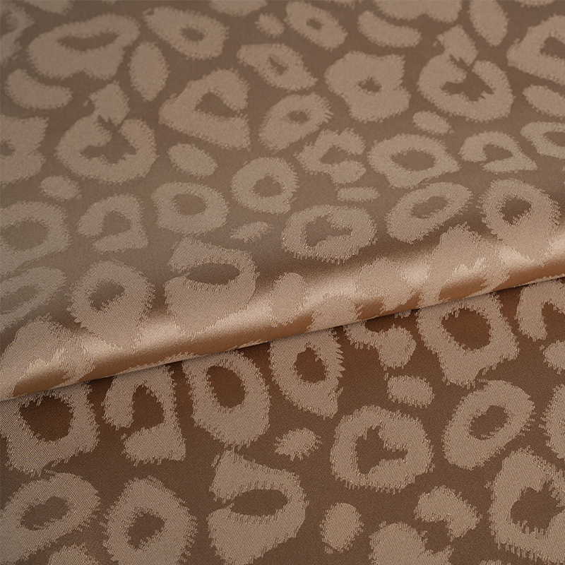 ผ้าแจ็คการ์ดลายเสือดาวซาตินยืด 50/75