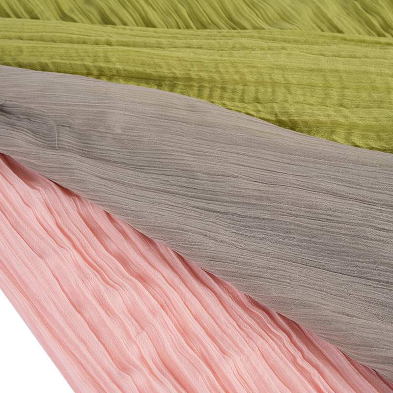 ผ้าชีฟองเครปจีบ 75d