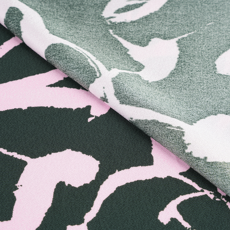 ผ้าไหมโพลีเอสเตอร์ 75D * 120D ย่นผ้าพิมพ์อาหรับ