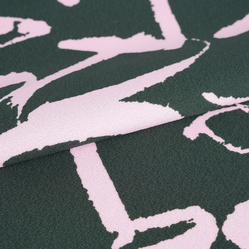 ผ้าไหมโพลีเอสเตอร์ 75D * 120D ย่นผ้าพิมพ์อาหรับ