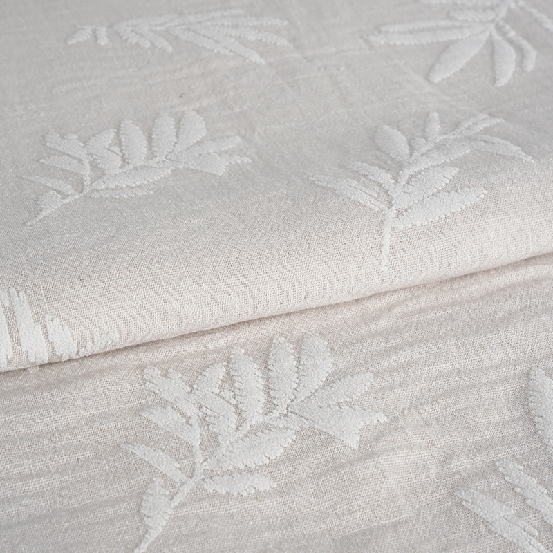 เส้นด้ายโพลีเอสเตอร์เลียนแบบผ้าพิมพ์โฟมใบกัญชา