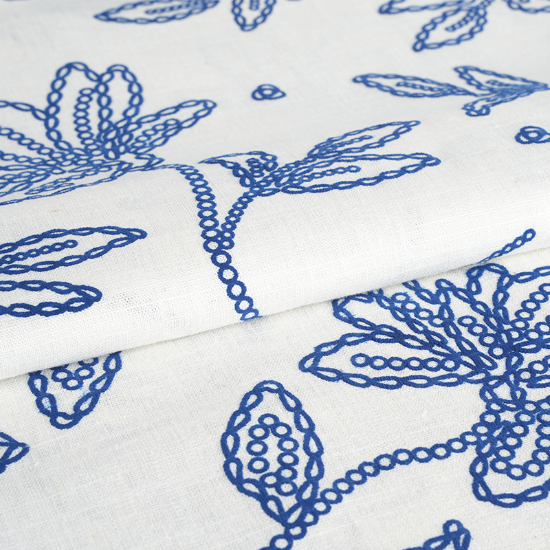 ผ้าพิมพ์ลายวิสโคสลินินลายดอกไม้โฟม 12S