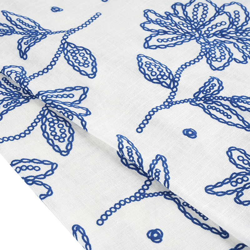 ผ้าพิมพ์ลายวิสโคสลินินลายดอกไม้โฟม 12S