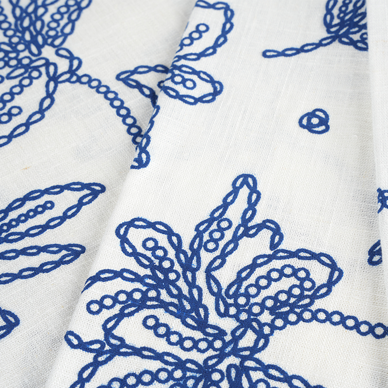 ผ้าพิมพ์ลายวิสโคสลินินลายดอกไม้โฟม 12S