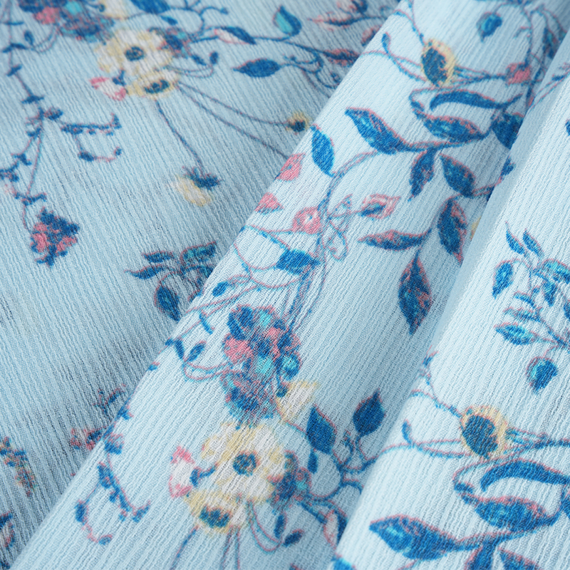 50*68 คอมโพสิตผ้าไหม Bark Crinkle Hibiscus ดอกไม้ลายน้ำผ้า