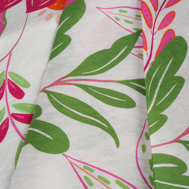 Rn ผ้าพิมพ์ลาย Bird Of Paradise กึ่งเงากึ่งเงา