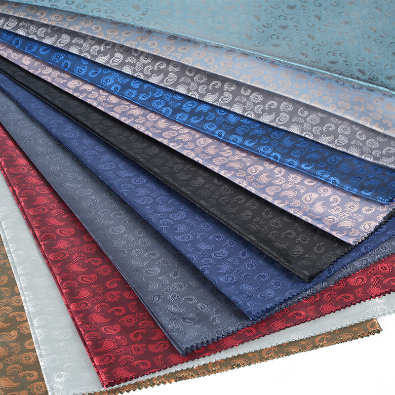 โพลีเอสเตอร์ Jacquard ดอกมะม่วงหิมพานต์ประจุบวก