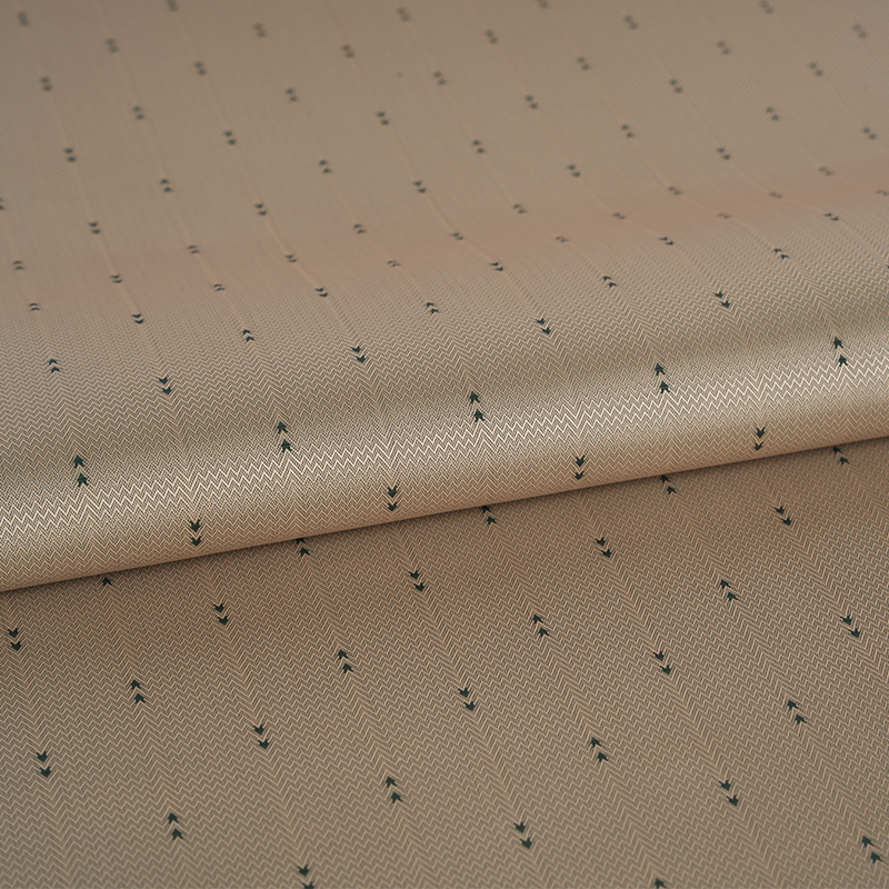 เส้นใยโพลีเอสเตอร์สีขาวลูกฟูก Arrow Stripe Jacquard