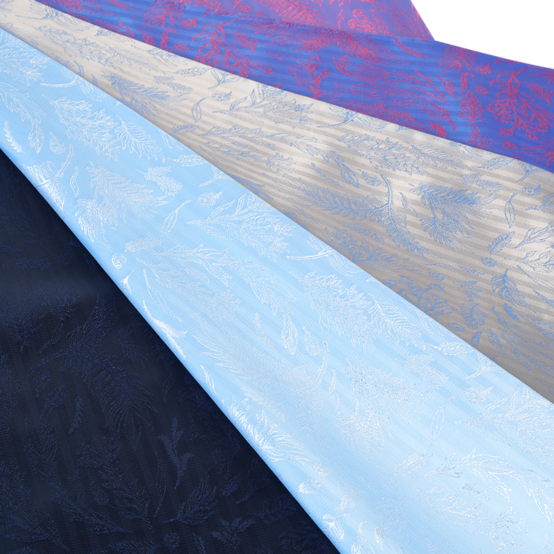 ผ้า Jacquard ใบไม้เสื้อเชิ้ต PV สีแดง