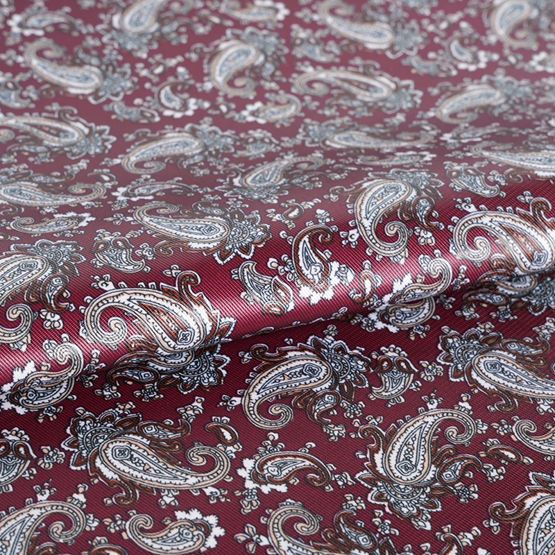 ผ้าพิมพ์ลายดอกไม้ Loquat เรยอนเลียนแบบโพลีเอสเตอร์