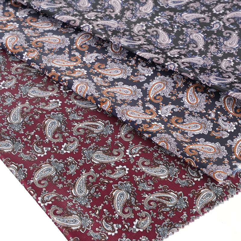 ผ้าพิมพ์ลายดอกไม้ Loquat เรยอนเลียนแบบโพลีเอสเตอร์