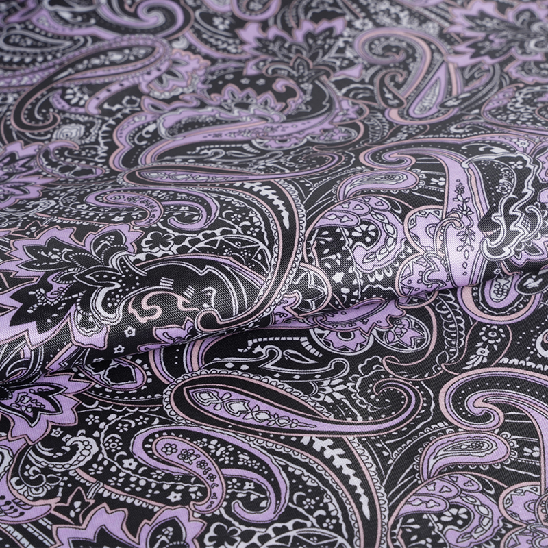 ผ้าแพรแข็งโพลีเอสเตอร์ 190T ผมหางม้าพิมพ์ผ้าพิมพ์ลายใบสน