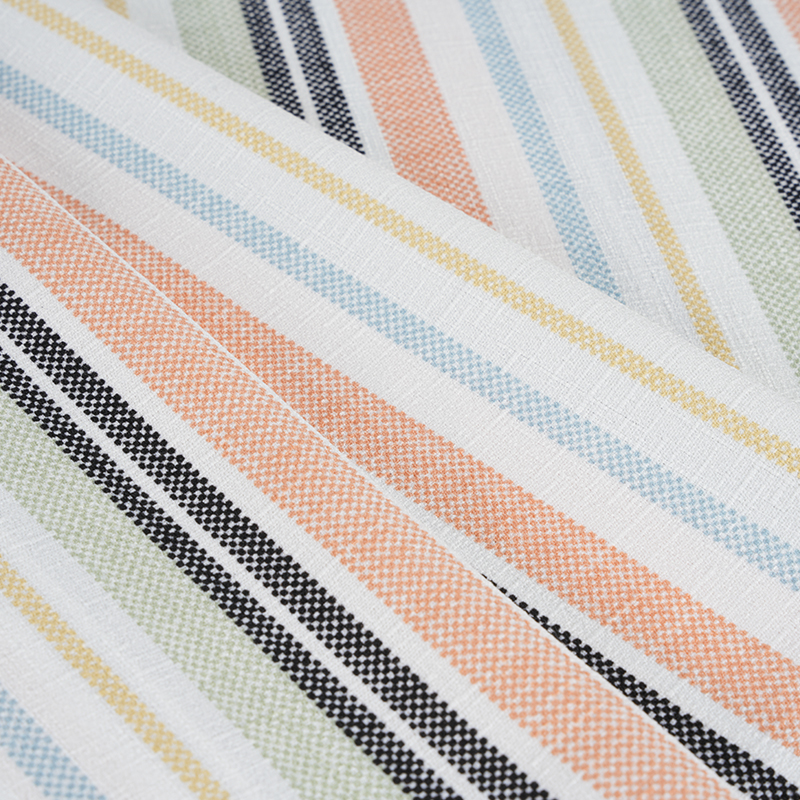 75D False Twist Silk Bamboo Orchid สีส้มและผ้าพิมพ์ลายสีดำ